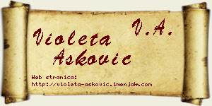 Violeta Ašković vizit kartica